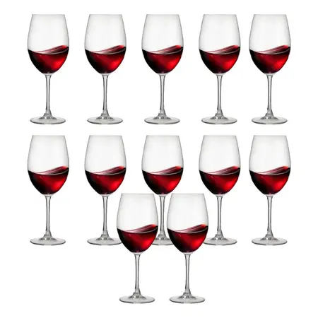 12 Copas Degustacion Cristal Premium 615 Ml | Crystal Rock Transparente