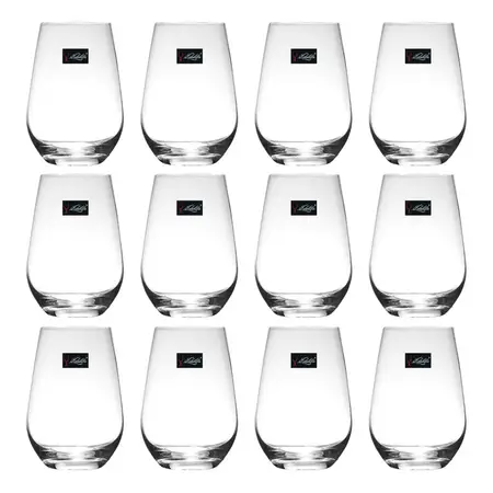 12 Vasos Degustacion Cristal Bombe Dubai 500 Ml | Deliglass Transparente