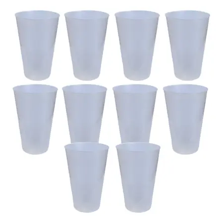 60 Vasos Conicos Plasticos Para Fiestas 500 Ml | Kovalplast Transparente