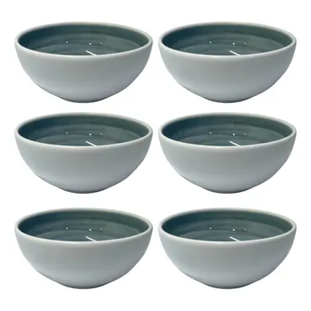 6 Bowls Ensaladera 12 Cm Línea 2800 Gourmet Porcelana Tsuji Gris