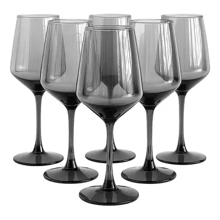 6 Copas Vino Agua Brunello Fusion 500 Ml Diseño Vidrio | Tke Fume