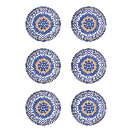 6 Platos Hondos De Cerámica Linea Floreal 22,5 Cm | Oxford La Carreta Floreal