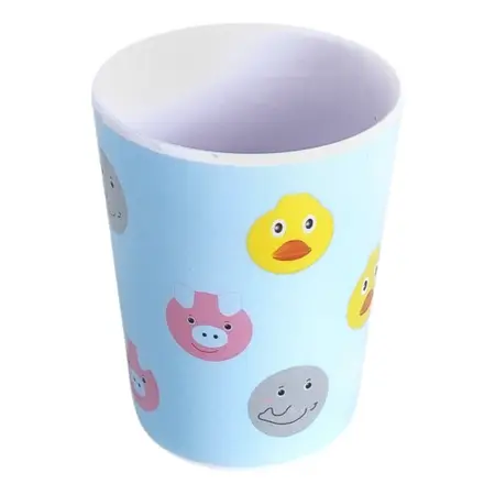  Vaso Melamina Infantil Forma Animales Diseño Para Niños - Celeste