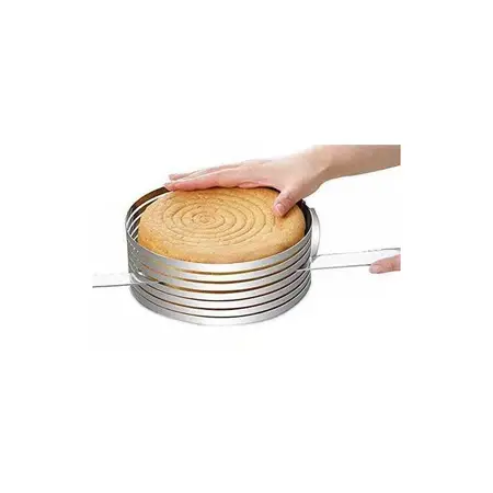 Aro Para Corte De Tortas Circular Regulable De 24 A 30 Cm - Plateado