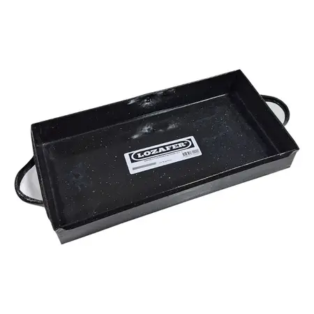 Asadera Bandeja Enlozada 30 X 15 X 4.5 Cm Con Asas Lozafer Enlozado