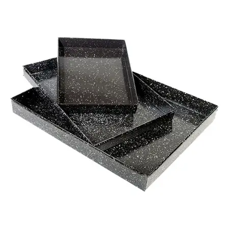 Asadera Enlozada Reforzada Horno 23x30x4cm Calidad Lozafer Negro