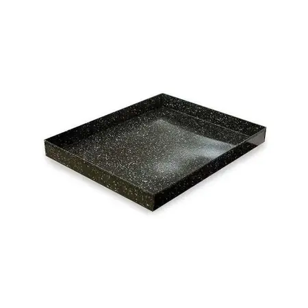 Asadera Enlozada Reforzada Horno 45x55x5,5cm Calidad X1 Un Negro