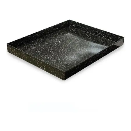 Asadera Enlozada Reforzada Horno 50x70x4,5 Cm Calidad X1 Un Negro