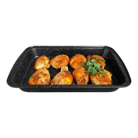 Asadera Rectangular Horno Acero Al Carbono 30,5 Cm | Carol Negro