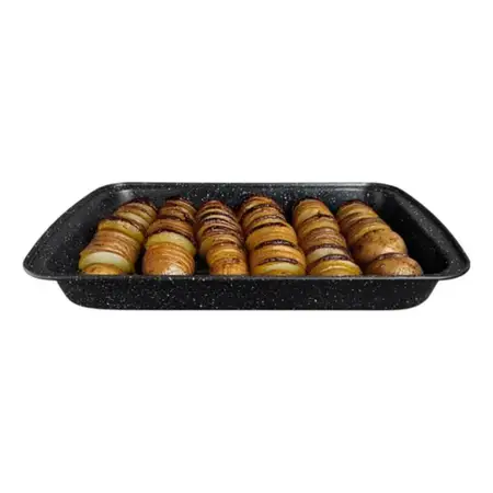 Asadera Rectangular Horno Acero Al Carbono 35,5 Cm | Carol Negro