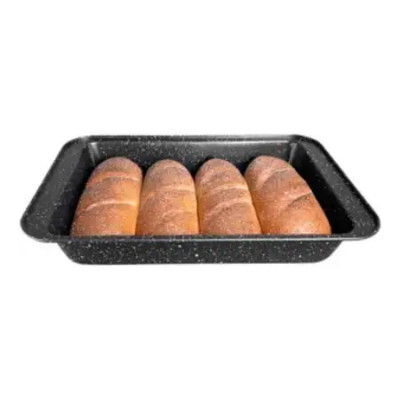 Asadera Rectangular Horno Acero Al Carbono 37,5 Cm | Carol Negro