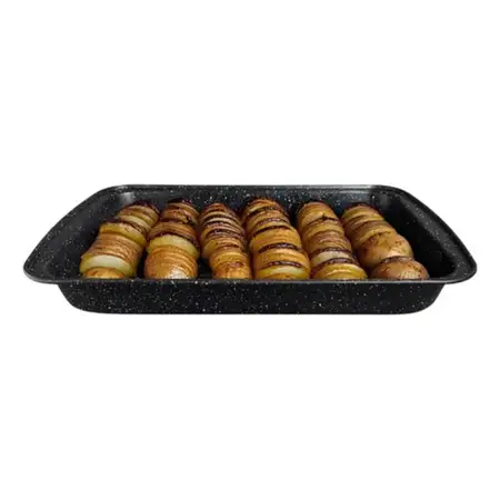 Asadera Rectangular Horno Acero Al Carbono 42,4 Cm | Carol Negro