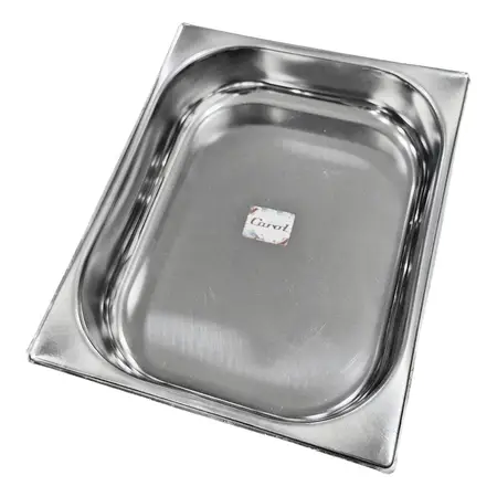 Asadera Rectangular Profunda Carol Acero Inoxidable 38x29 Cm Plateado
