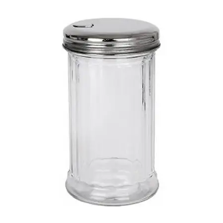 Azucarera De Vidrio Con Pico Vertedor Cafetería Mesa Retro - Transparente