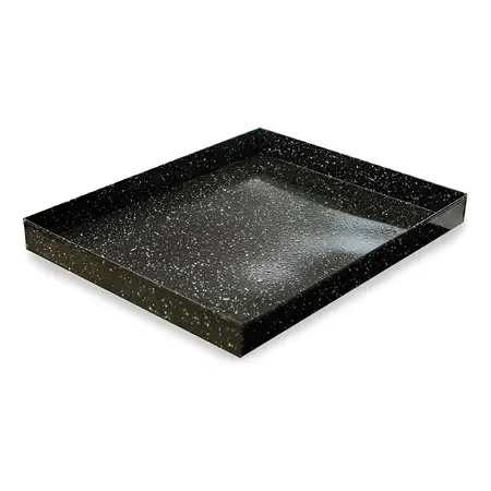Bandeja Asadera Gastronómica Enlozada 30x40 Cm Lozafer Color Negro