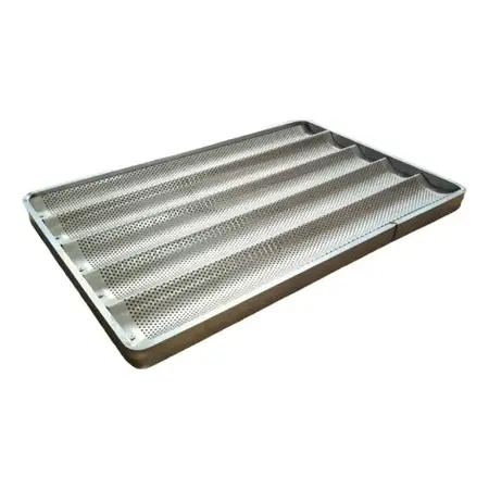 Bandeja Baguetera 40x60 Cm Aluminio Gastronómica | Lozafer 5 Ondas