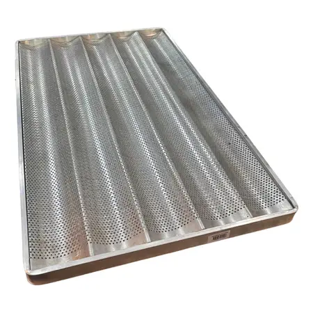 Bandeja Baguetera 45x70 Cm Aluminio Gastronómica | Lozafer 5 Ondas