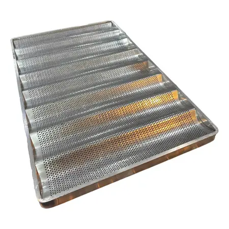 Bandeja Baguetera 45x70 Cm Aluminio Gastronómica | Lozafer 8 Ondas