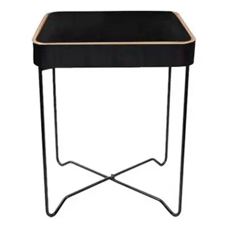 Bandeja Linea Madera Rectangular 45.5 X 36 X 6 Cm Negro Carol