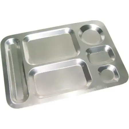 Bandeja Ranchera Picadas Copetin Acero Inoxidable 43x31 Cm Plateado