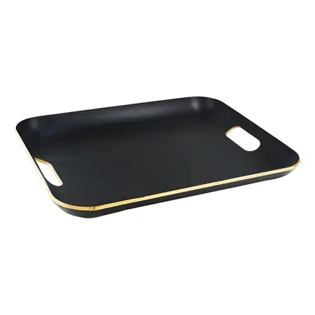 Bandeja Rectangular C/asas 40 X 31 X 4.5 Cm Color Negro