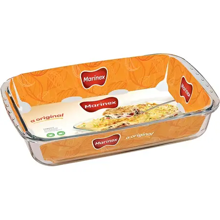 Bandeja Rectangular De Vidrio Para Lasaña 3,7 L - Marinex