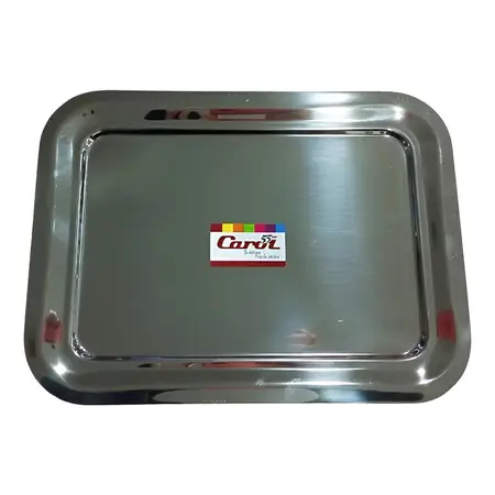 Bandeja Rectangular Doble Bajada Acero Inoxidable 33,5x24,5