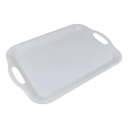 Bandeja Rectangular Melamina Asas Chica 36cm Resistente X6u Color Blanco