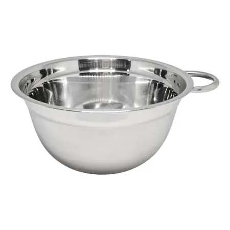 Bowl Batidor Con Asa 26 Cm Acero Inoxidable Repostería Carol Plateado