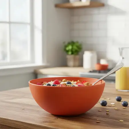 Bowl Plástico Cereales Ensalada Carol Soft Irrompible 17 Cm Ladrillo