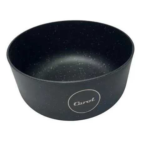 Bowl Plástico Linea Granito Cereales Ensalada Carol 18 Cm X1 Negro