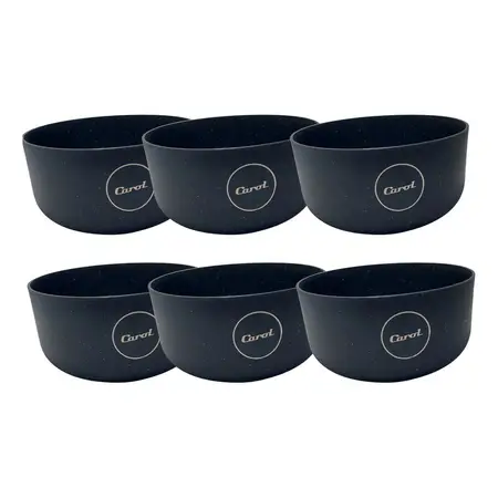 Bowl Plástico Linea Granito Cereales Ensalada Carol 18 Cm X6 Color Negro