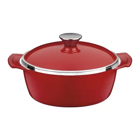 Cacerola Lyon Tramontina Aluminio Forjado 14 Cm Con Tapa Color Rojo