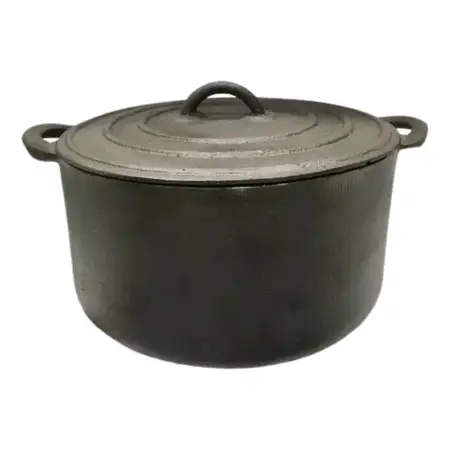 Cacerola / Olla De Hierro De Fundición 5l Con Asas X1u Cuota Gris Oscuro