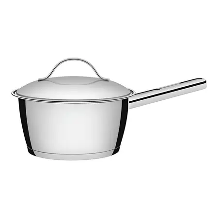 Cacerola Tramontina Allegra 20cm Acero Triple Fondo 2,7lts Color Gris