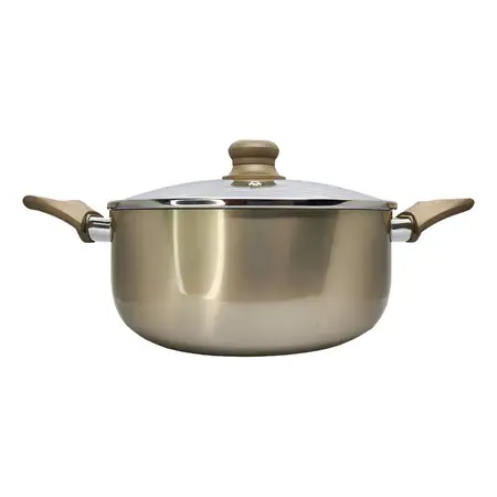 Cacerola Volt Larhaus Aluminio Antiadherente 24cm Champagne