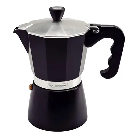 Cafetera Espresso Italiana Tramontina Coffee & Tea De 320 Ml, Color Negro