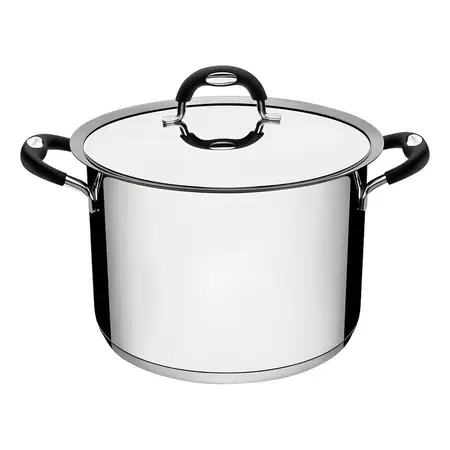 Caldero Olla Alta Tramontina Duo De Silicona De Acero Inoxidable De Acero Inoxidable De 24 Cm