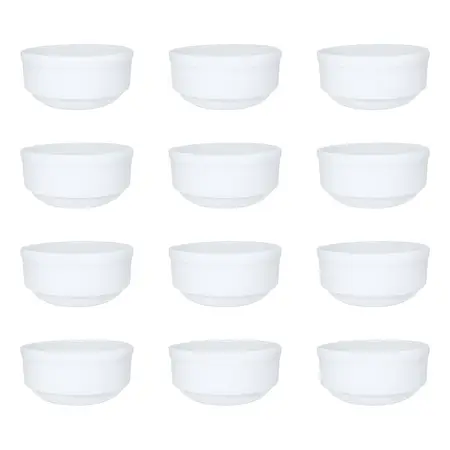 Cazuela Dip 12 Cm Porcelana Blanca Nacional Bar X12 Unidades Blanco