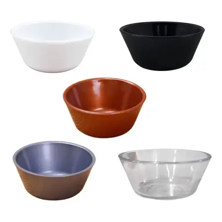 Cazuela Dip Melamina Irrompible Blanco Bar 7 Cm X12 Unid. marron