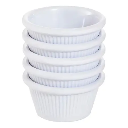 Cazuela Melamina Blanca Ramequines Quimbera Resistente X12 U