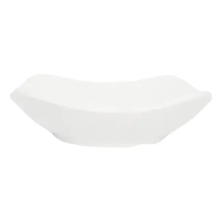 Compotera 11 Cm Blanca Cuadrada Plástico Resistente X 1 Unid Blanco