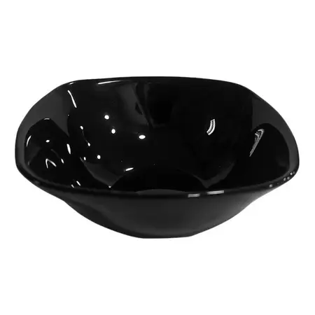Compotera Bowl 11 Cm Vidrio Templado Cuadrado Resistente X1 Negro