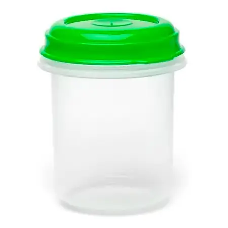 Contenedor Redondo 500ml Hermetico Apto Microondas X1 Uni. Transparente