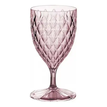 Copa Agua Acrílico Carol Glamour 380ml Eventos Fiesta Color Rosa