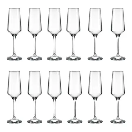 Copa Brunello Champagne Vidrio X 12 Unidades 225ml | Nadir Transparente