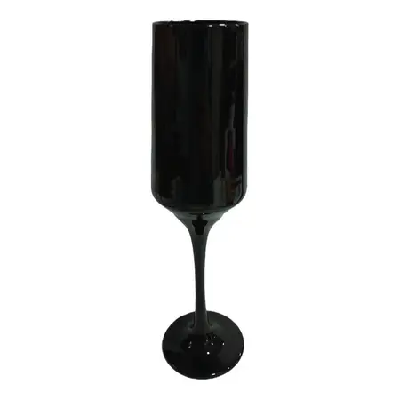 Copa Champagne Brunello Nadir Vidrio Pintado 225ml Color X1 Negro