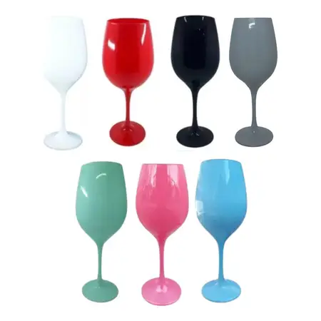 Copa Colores Agua Nadir Barone Vino Copon Vidrio 490ml X12 U Rojo