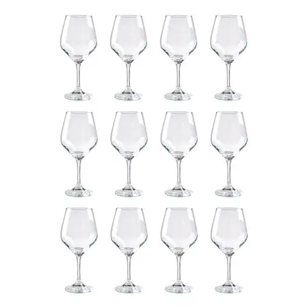 Copa Copón Agua Vino Brunello Cristar Vidrio 500ml X24 Unid Transparente