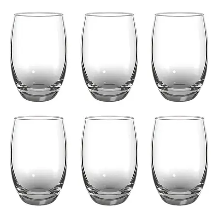 Copa Copon Vaso Vidrio Aruba X 6 Sin Pie 460 Ml Vino Agua Color Transparente